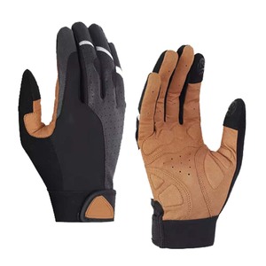 Gants de moto/motocross en cuir unisexes pour l'été, compatibles avec les écrans tactiles, extensibles, respirants, avec sangle de poignet réglable, antidérapants - Product Image 1