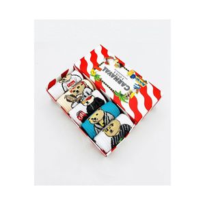 100% Cotton 5-Piece <b>Cute</b> <b>Bear</b> Patterned Women's Crew Socks Set Custom Logo Breathable Warm Bow Print Design Daily Use Summer - Product Image 1
