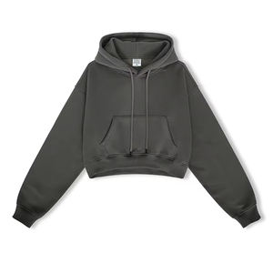 Heavyweight <b>Crop</b> <b>top</b> Women Hoodies Customize Cotton Oversized Cropped Hoodie And Sweatshirts - Product Image 3
