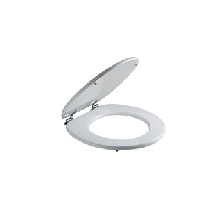 Pour couvercle de siège de toilette universel blanc en bois certifié FSC - Product Image 2