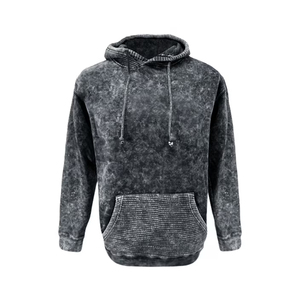 เสื้อฮู้ดดี้คุณภาพสูง ผลิตตามสั่ง (OEM) สำหรับฤดูหนาว พิมพ์ลายดิจิทัล ผ้าฝ้าย 100% ลุคทำสีซีดแบบ Distressed Acid Washed หนานุ่ม ผลิตโดย Ako - Product Image 5