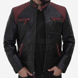 Veste en cuir pour homme durable, coupe-vent, respirante, avec col montant, vêtement d'extérieur décontracté de haute qualité pour l'hiver - Product Image 2