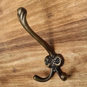 Antique Brass Decorative Wall <b>Hooks</b> Iron Casted Aluminium Bathroom Door <b>Hooks</b> for <b>Towel</b> Hat and Coat Antique Finish - Product Image 1