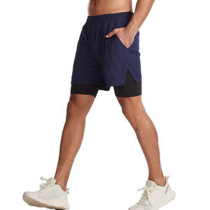 Ropa de gimnasio Pantalones cortos para hombre Forro de entrenamiento atlético de gimnasio de secado rápido con bolsillos laterales - Product Image 6