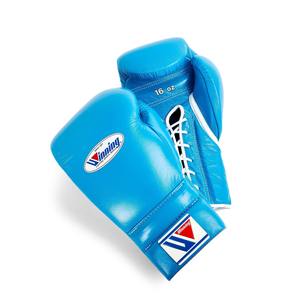 Fabricants directs, gants de boxe à lacets personnalisés en or et bleu, cuir de haute qualité, gants de boxe d'entraînement et de combat - Product Image 3