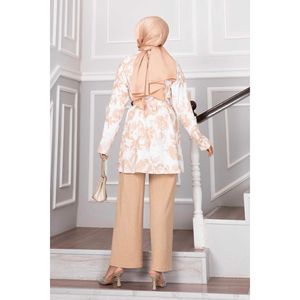 Rosa de las mujeres de 2 piezas de café leche Hijab Set - Product Image 1