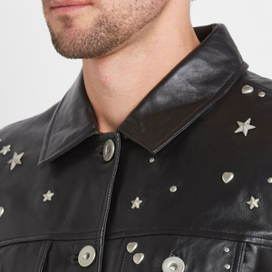 Veste en cuir imperméable pour hommes, style unique avec col montant, tissu original, meilleure qualité pour la mode hivernale - Product Image 6