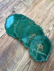 Juego de posavasos de resina personalizables de la mejor calidad, diseño cuadrado de lujo hecho a mano para decoración del hogar para mesas - Product Image 2