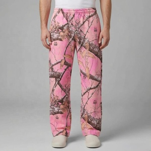 Pantalons de jogging sportifs personnalisés avec logo OEM, mélange coton et polyester, pour entraînement fitness et tenue décontractée, avec design à revers élastiques - Product Image 1