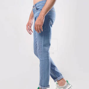Jeans décontractés respirants pour hommes, faible MOQ, sur mesure, dernier design, 100 % coton lavé, pour la vente en ligne - Product Image 3