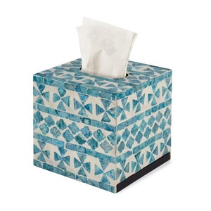 Hot Trend Vietnam Mother of Pearl Wood <b>Tissue</b> Box Luxury With Mother of Pearl Inlaid Handmade in Viet Nam - Product Image 2