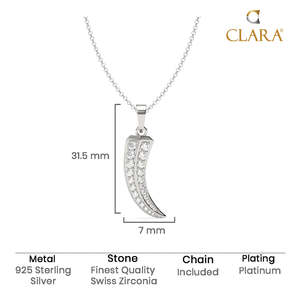 Colgantes de Plata Pura 925 para Hombre y Niño, Collar con Diseño Geométrico de Luna, Chapado en Rodio, con Circonita, Diamante, Perla y Cadenas de Oro Rosa - Product Image 5