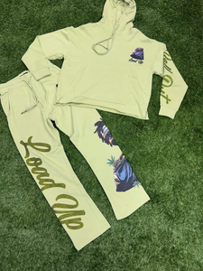 Offres Spéciales décontracté maternité pantalon évasé pull à capuche deux pièces ensemble haute qualité hommes survêtements personnalisés - Product Image 4