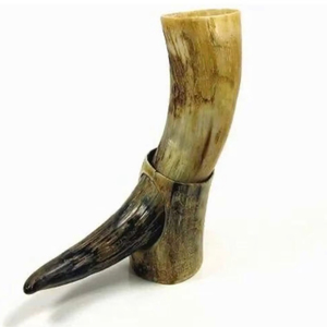 Cuerno de vaca vikingo antiguo de alta calidad, Taza de cerámica tallada a mano, cuerno para beber de búfalo Natural, fabricante indio directo para - Product Image 1