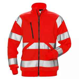 Hot Selling Hi Vis Reflective Waterproof Windproof Canvas Hooded <b>Work</b> <b>Jacket</b> Safety <b>Construction</b> Outerwear Unisex Best Front - Product Image 1