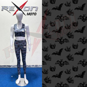 Conjunto de ropa deportiva con estampado personalizado para mujer, mallas sin costuras de cintura alta y Sujetador deportivo para gimnasio de yoga con diseño de sublimación personalizado - Product Image 1