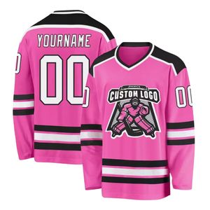 Maillots de hockey personnalisés OEM, vêtements de sport légers, teints en uni, brodés, sergé, uniformes de hockey sublimés pour les équipes, patchwork - Product Image 2