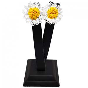 İğne Oyası Papatya Küpe Sabit Boucles d'oreilles à la mode et élégantes - Product Image 1