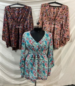 Minitops estampados de rayón para mujer, seda polivinílica - Product Image 1