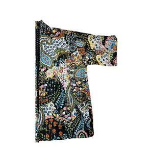 Nuevo Estilo, Bata Corta de Algodón 100% Tejido, Ligera y Suave, para Mujer, Informal, Primavera/Invierno, Kimono con Cierre de Cordón, Talla Única - Product Image 2