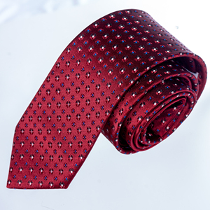 Corbata formal clásica de diseñador geométrico Jacquard para hombre 100% hecha a mano con su logotipo marca OEM ODM cadenas de suministro ágiles - Product Image 3