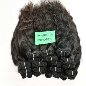 Extensiones de cabello humano de templo indio alineado con cutícula ondulada, 100% paquetes vírgenes baratos sin procesar - Product Image 3