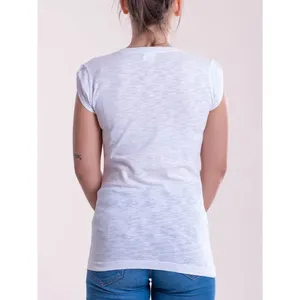 T-Shirt Personalizzata da Donna in Tessuto Slub per Merchandising Promozionale - Product Image 2