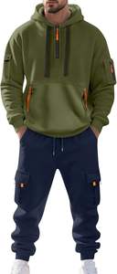 Survêtements pour hommes Survêtements décontractés Quart de fermeture éclair Pièces survêtements Manches longues Jogging - Product Image 2