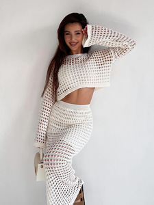 Gonna da spiaggia da <span class=keywords><strong>donna</strong></span> <span class=keywords><strong>a</strong></span> maniche lunghe con punto <span class=keywords><strong>a</strong></span> forma di gancio sottile estivo - Product Image 6