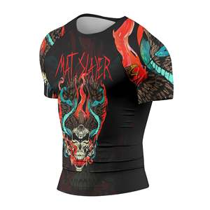 Top Sales Custom Printed BJJ & MMA Men's Rashguard Solid Color Sportswear at Wholesale Price - Product Image 4