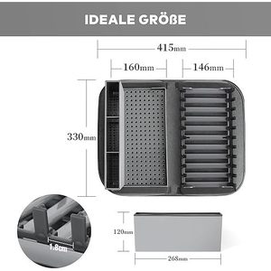 Escurridor de Platos Plegable de Secado Rápido con Tapete de Microfibra, Práctico Escurridor para una Drenación Eficiente - Product Image 2