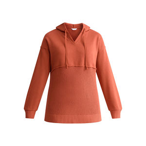 Sweatshirts à capuche surdimensionnés pour femmes, en polaire doux et chaud, style décontracté pour femmes, logo personnalisé, vente en gros d'usine - Product Image 1