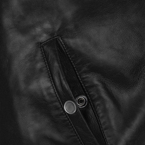 Meilleure vente Veste de motard en cuir de vachette originale pour homme Veste d'hiver en cuir imperméable de haute qualité, élégante et lisse pour homme - Product Image 3