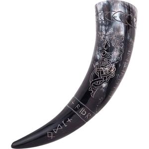 Indian Quality Natural <b>Viking</b> Drinking Horn with Horn Stand Carved Antique <b>Viking</b> Drinking Horn with Brass agate - Product Image 1