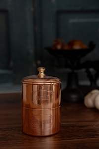 Modern Copper <b>Canister</b> <b>Set</b> With Polished Exterior And Durable Construction Perfect For Tea Coffee Sugar And Dry Food Storage - Product Image 6