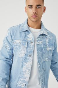 Veste déchirée en jean de haute qualité pour hommes avec poche, manteau de veste en jean ample délavé vintage pour hommes - Product Image 3