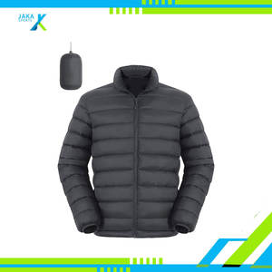 Veste matelassée légère en toile pour homme, pliable, isolée pour l'hiver, chaude, matelassée, imperméable, logo frontal, veste de voyage en plein air - Product Image 3