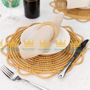 High Quality Vintage Styled <b>Rattan</b> <b>Placemat</b> <b>Placemats</b> Table Chargers Plates Wedding Party Event <b>Rattan</b> <b>Placemat</b> Round - Product Image 1