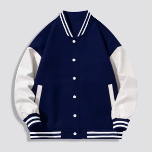 Veste universitaire matelassée pour homme de qualité supérieure, veste de moto d'hiver avec broderie, décoration en cuir et fourrure - Product Image 3