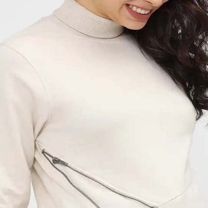 Sudadera con Cuello Redondo para Mujer, Venta al Por Mayor, Logotipo Personalizado, Tallas Grandes, Nueva Moda Casual para Otoño Invierno, Colores Sólidos, Algodón - Product Image 4