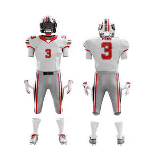 Venta al por mayor personalizado juvenil uniforme de fútbol americano barato ropa deportiva conjunto de Jersey - Product Image 3