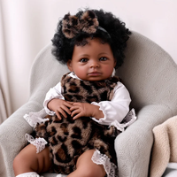 Poupées Reborn Babeside Laney de 20 pouces, bébé fille afro-américaine, bébé silencieux