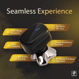 Afeitadora Eléctrica Inalámbrica para Viaje, Uso en Cabeza, Barba y Cuerpo, Resistente al Agua IPX7, con Adaptador de Carga USB, para Uso Facial - Product Image 6