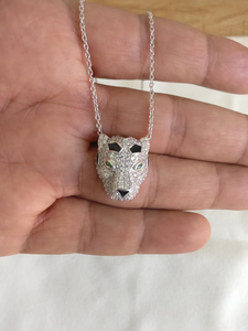 Moissanite diamante gran oferta León colgante collar diseño plateado collar Iced Out Hip Hop joyería fina - Product Image 4