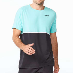 Venta caliente hombres gimnasio manga corta Camiseta deportes camiseta suelta entrenamiento al aire libre poliéster/algodón Material para correr - Product Image 6