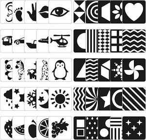 Stimulez le développement cérébral des nouveau-nés avec des cartes flash Montessori luxueuses à contraste élevé – Noir, blanc et rouge de qualité supérieure - Product Image 5