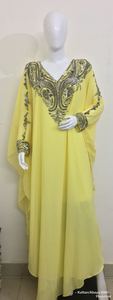 Abaya <b>With</b> Subtle Embroidery Quality Embellished Sequined Hand Beaded <b>Cardigan</b> Kaftan Arabic <b>Dress</b> Dubai Full Length Caftan - Product Image 4