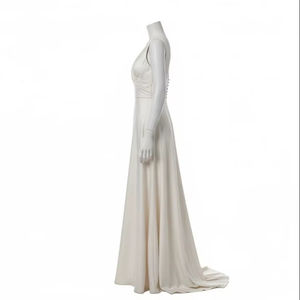 Vestido de Noche Elegante y Formal de Satén con Corte en A, de Poliéster Suave, para Mujer, para Bodas y Banquetes - Product Image 5