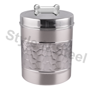 Juego de botes de comida para mascotas Caja de tarro de almacenamiento de recipiente de comida para mascotas de metal de cocina de acero inoxidable - Product Image 3