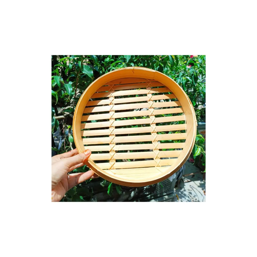 Cuiseur à vapeur en bambou durable de tailles entières cuiseur à vapeur écologique boulette de cuisson accessoires de cuisine fabriqués au Vietnam